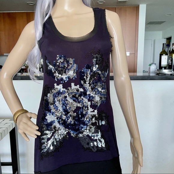 Mango Floral Sequin Appliqué Tank Dress - Picture 2 of 15
